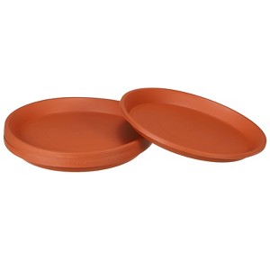 Unique Bargains Plastic Round Home Decor Plant Saucers for Garden Potted 6 Pcs - 1 of 4