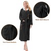 Tirrinia Fuzzy Plush Hooded Bath Robe for Women Men, Adult Fleece Bathrobe for your Bathroom, Shawl Collar Adult Matching Robes - 4 of 4