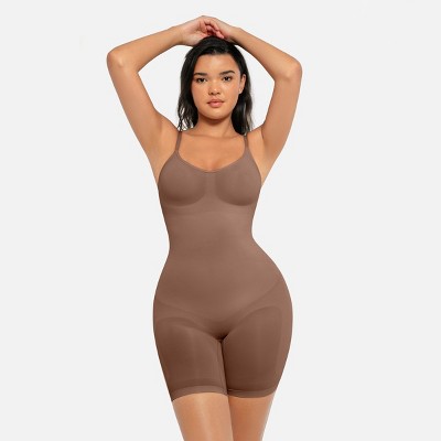 Feelingirl Women's Seamless Tummy Control Butt Lift Full Body Shapewear Bodysuit Black XS/S