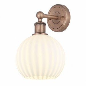 White Venetian - 1 Light Wall Sconce In Modern Style-12.25 Inches Tall and 8 Inches Wide - 1 of 1