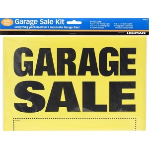 Hillman English Yellow Garage Sale Sign Kit 8 in. H X 12 in. W - Case of 5 - 1 of 1