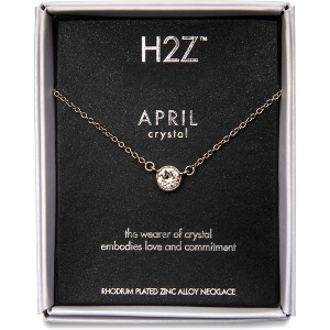 Pavilion Gift Company - Liza Birthstone April Crystal - 17"-18.5" Necklace with 0.25" Crystal Pendant made from Austrian Crystals - Necklaces - 1 of 4