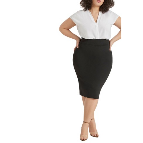 Plus size clearance black pencil dress