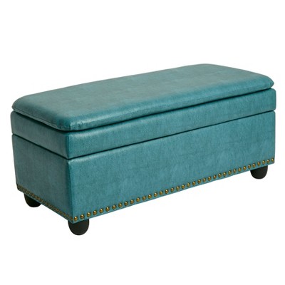 BrylaneHome 400 Lbs. Weight Capacity Extra Wide Studded Ottoman
