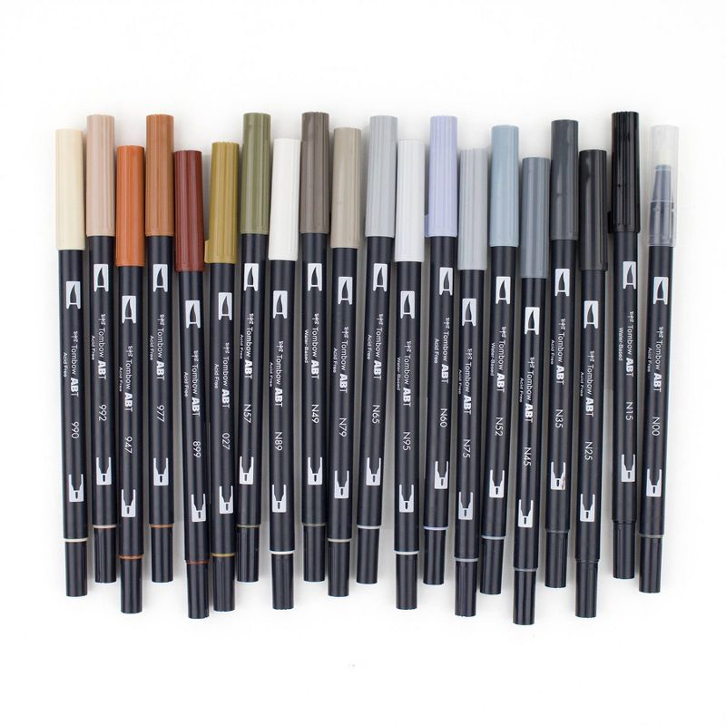 Tombow 20ct Dual Brush Pen Art Markers - Neutral Palette, 4 of 10