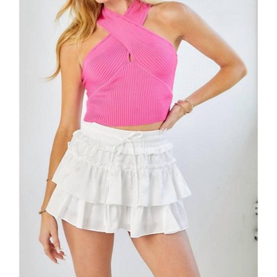 Women's Cross Neck Knit Tank - day + moon