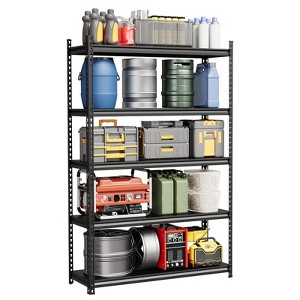 Cast Iron and Carbon Steel Metal Storage Rack - Heavy Duty, Single Layer, 350KG Load Capacity, Steel Shelving, Durable Construction - 1 of 3