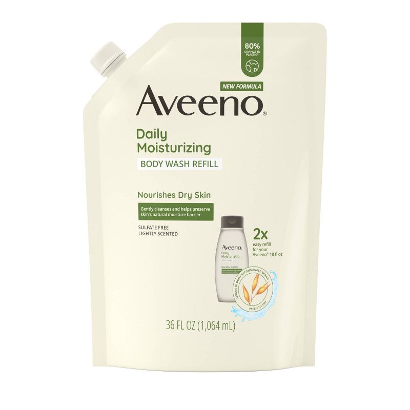 Aveeno Daily Moisturizing Body Wash with Soothing Oat - Refill - 36 fl oz, 1 of 12