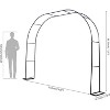 Metal Garden Arch Trellis, Flower Rack Climbing Arbor Flower Rack, Iron Plant Rack for Flower, Climbing Vine Vegetable, Fruit and Lawn - 2 of 4