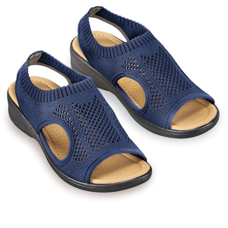 Collections Etc Stretch Slip On Sandals, 4 of 6