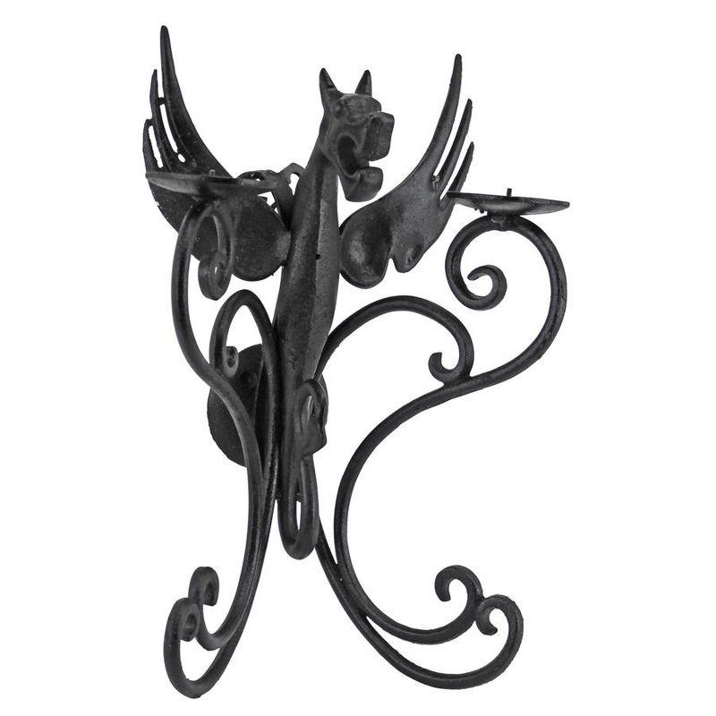 Design Toscano Castle Dragon Iron Wall Sconce, 1 of 6