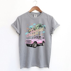 Simply Sage Market Women's Sunset Chaser Jeep Short Sleeve Garment Dyed Tee - 1 of 2