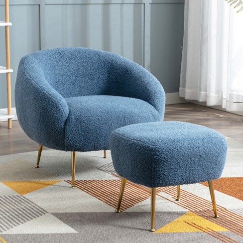 Modern blue on sale accent chair