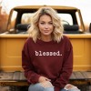Simply Sage Market Women's Graphic Sweatshirt Blessed Typewriter - 2 of 4