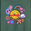 Women's - Peanuts - Woodstock Peace And Love Flair Lightweight French Terry Wide Neck Long Sleeve Shirt - 2 of 4