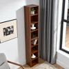 KTMBDW 8-Tier Media Tower Rack, CD DVD Slim Storage Cabinet with Adjustable Shelves, Tall Narrow Bookcase Display Bookshelf for Home Office - 4 of 4