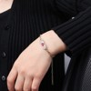 I Love You Bracelet for Women Pink CZ Heart Sterling Silver Womens Ginger Lyne Collection - 4 of 4