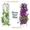 Sunnydaze Decorative Steel Metal Chic Diamonds Design Garden Trellis - Black - 2-Pack - 2 of 4
