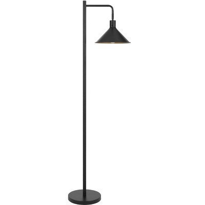 Cal Lighting 60 Watt Campana Metal Downbridge Floor Lamp in Black