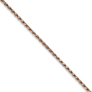 Black Bow Jewelry 1.8mm, 14k Rose Gold, Diamond Cut Solid Rope Chain Necklace - 1 of 4