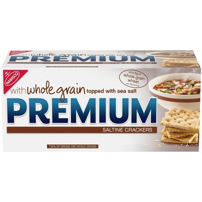 Premium Saltine Crackers, with Whole Grain Wheat, Lunch Snacks, 1.06 lb (Pack of 2)