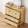 Okak Farmhouse Sideboard Cabinet, Buffet Cabinet with 4 Drawers, Storage Cabinet for Living Room, Dining Room, Kitchen, Natural - 2 of 4