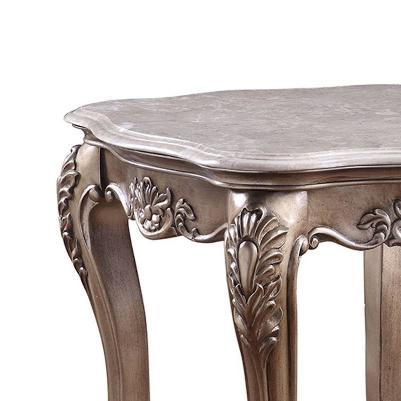 26&#34; Jayceon Accent Table Marble Top/Champagne - Acme Furniture, 3 of 8
