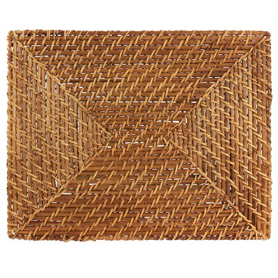 Gibson 16 Inch Rattan Woven Rectangular Placemat in Brown