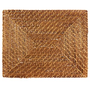 Gibson 16 Inch Rattan Woven Rectangular Placemat in Brown - 1 of 4