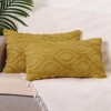 Unique Bargains Shaggy Plush Faux Fur Throw Patterned Pillow Covers 2 Pcs - 2 of 4