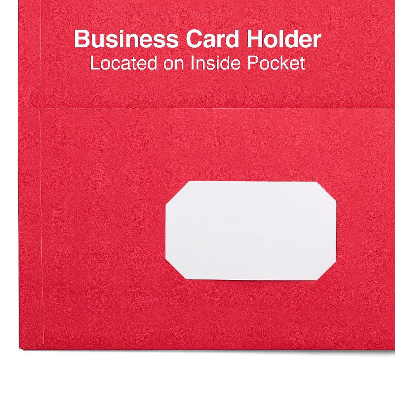 Staples 2-Pocket Folder Red 10/PK (13382-CC), 4 of 5
