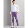 INSPIRE CHIC Men's Casual Flat Front Stretch Business Plaid Pattern Pants - 4 of 4