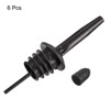 Unique Bargains Stainless Steel Leakproof Odorless Liquor Pourers with Rubber Dust Cap 6 Pcs - 3 of 4