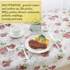 54"x71" Rectangle Vinyl Water Oil Resistant Printed Tablecloths Dark Peony - PiccoCasa - 4 of 4