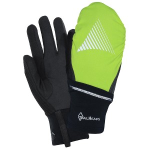 TrailHeads Mens Running Gloves - Touchscreen Fingers & Convertible Waterproof Mitten Shell - 1 of 4