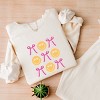 Simply Sage Market S.W.Smiley Bows and Smiley Coquette Chart Lightweight Garment Dyed Sweatshirt - 3 of 4