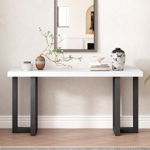 Bella Depot 63''W Design Console Table with Solid Pine Legs,Suitable for Entryway, Hallway, Living Room - 1 of 4