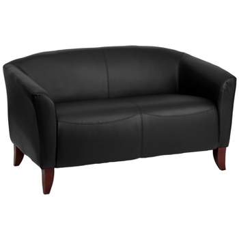 Flash Furniture HERCULES Imperial Series LeatherSoft Loveseat with Cherry Wood Feet