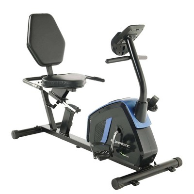Exerpeutic Easy Step Thru Magnetic Recumbent Exercise Bike with Extended Weight Cap - Black