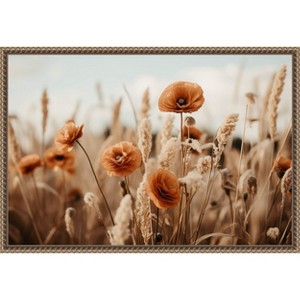 Amanti Art Orange Poppy Field by Treechild Canvas Wall Art Print Framed 23 x 16-in. - 1 of 4