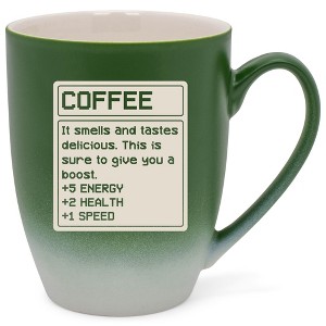 100 North Video Game 10 Ounce Green and White Two Toned Ombre, Comfortably Fits Your Hands, Ceramic Tea Coffee Cup Mug, Coffee. It Smells and Tastes - 1 of 1