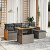 vidaXL Garden Sofa Set Grey, Dark Grey - 2 of 4