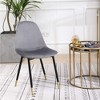 NicBex Set of 4 Dining Chairs with Metal Legs,Velvet Armless Chairs for Kitchen,Living Room - 3 of 4