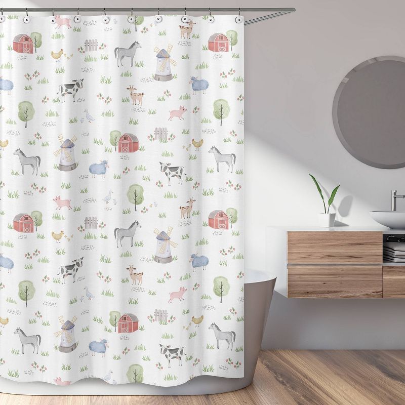 Sweet Jojo Designs On the Farm Kids&#39; Shower Curtain - Sweet Jojo Designs, 3 of 7