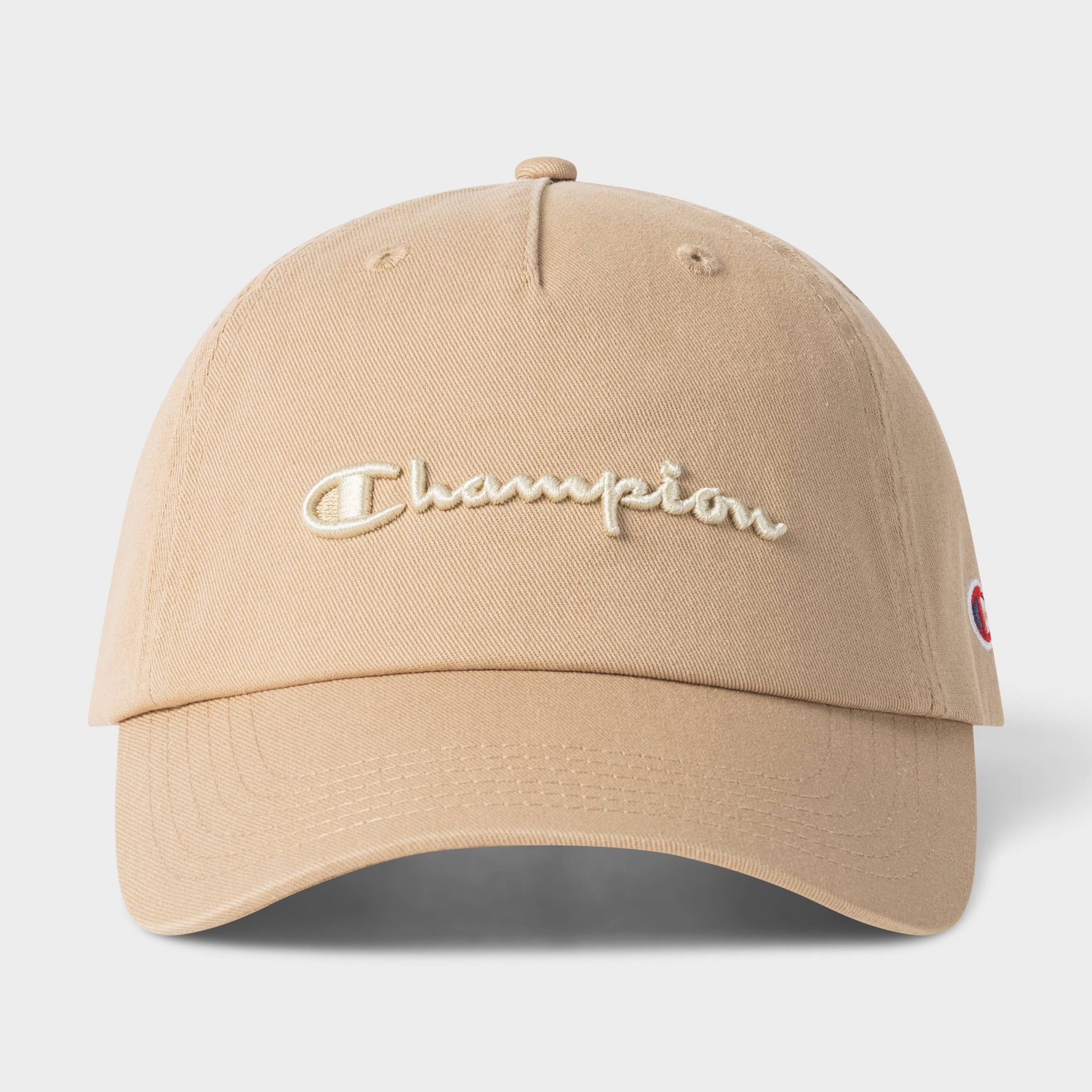 Champion Adult Script Twill Baseball Hat - Irish Cream
