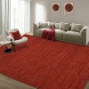 10'x13'Abstract Area Rug Machine Washable, Non-Slip Modern Accent Rug for Living Room Bedroom, Stain-Resistant Easy Clean Indoor Carpet,Red - 3 of 4