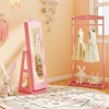 Tangkula Swivel Kids Jewelry Cabinet w/ Lights Full-Length Mirror & Built-in Mirror - 4 of 4