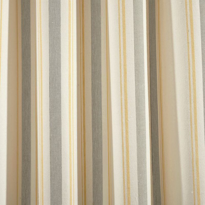 Farmhouse Stripe Yarn Dyed Eco-Friendly Recycled Cotton Window Curtain Panels Yellow/Gray 42X95 Set, 3 of 6