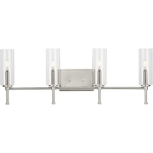 Progress Lighting Elara 4-Light Wall Light in Brushed Nickel with Clear Glass Shades - 1 of 1