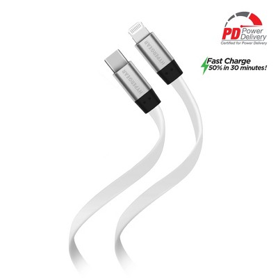 Hypergear Flexi Usb-c To Mfi Lightning Flat Fast Charge Cable, 6